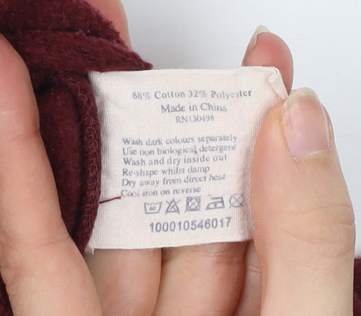 Jack Wills Men's Red Small Pullover Hoodie Logo Print Cotton Blend