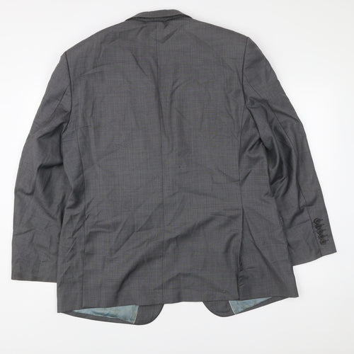 Impressions Men's Grey Wool Blazer Jacket 44/M Notch Lapel