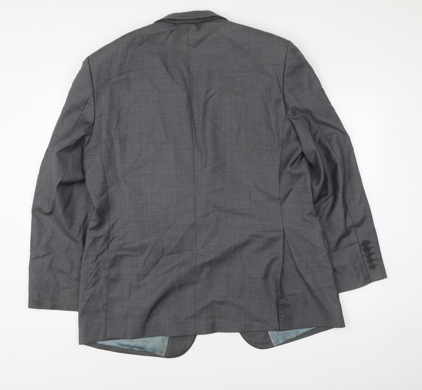 Impressions Men's Grey Wool Blazer Jacket 44/M Notch Lapel