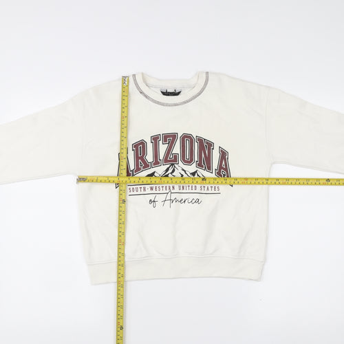 New Look Girls White Arizona Sweatshirt Age 12-13 Graphic Pullover