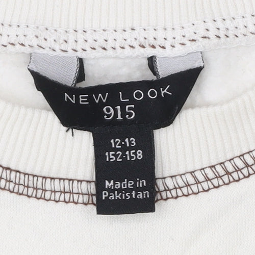 New Look Girls White Arizona Sweatshirt Age 12-13 Graphic Pullover