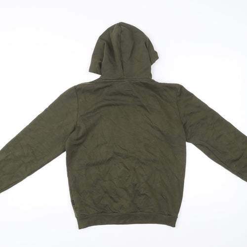 Puma Boys Green Pullover Hoodie 11-12 Years Logo Sports Casual