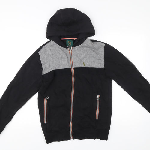 Luke Sport Men’s Black Grey Full Zip Hoodie Size S Cotton