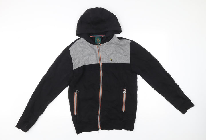 Luke Sport Men’s Black Grey Full Zip Hoodie Size S Cotton