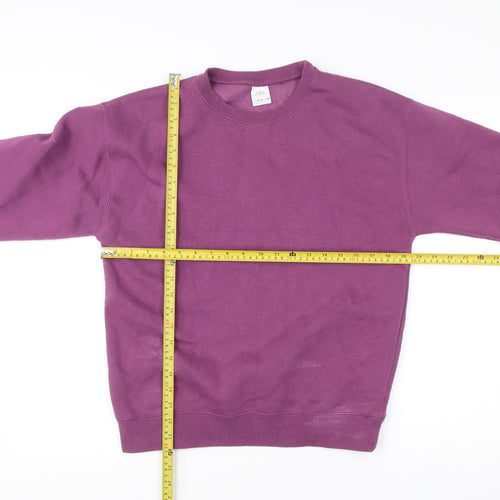 Zara Girls Purple Cotton Blend Long Sleeve Crew Neck Sweatshirt 13-14Y