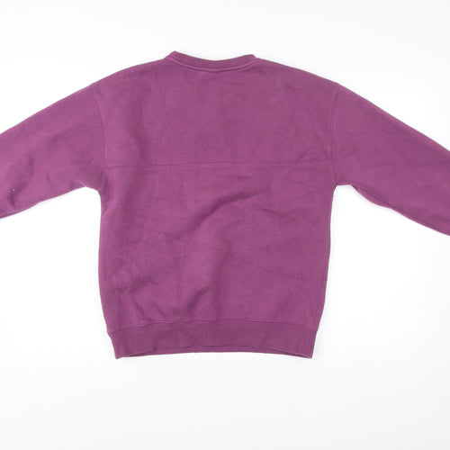 Zara Girls Purple Cotton Blend Long Sleeve Crew Neck Sweatshirt 13-14Y