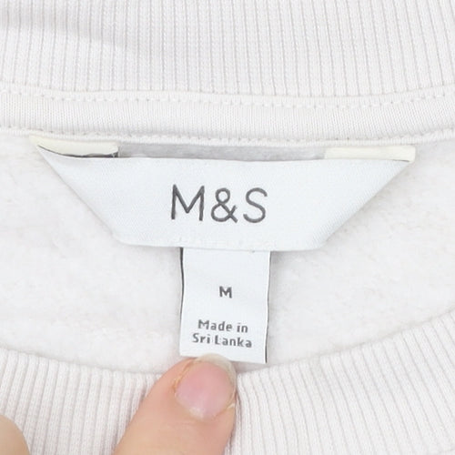 Marks and Spencer Men’s Ivory M Pullover Sweatshirt Regular Fit