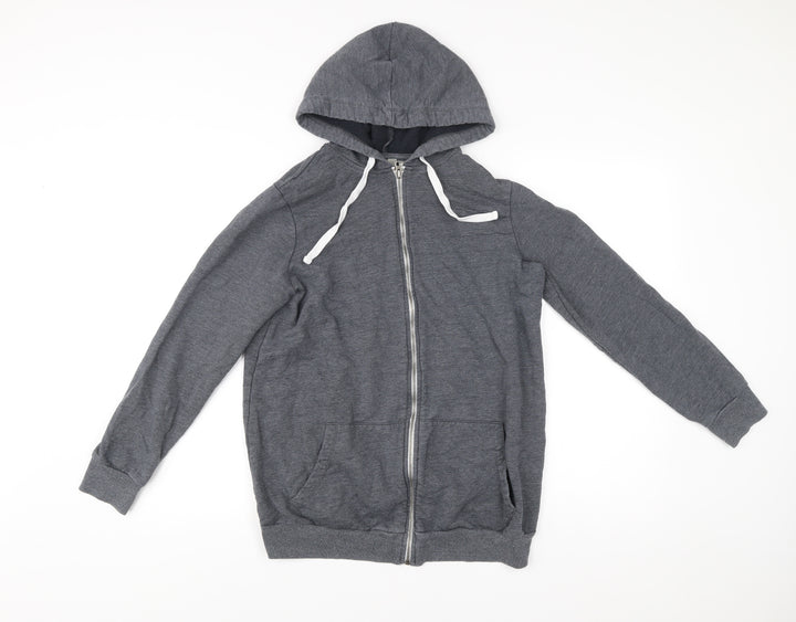 ASOS Women’s Grey Full Zip Hoodie Size 8 Regular Fit Casual