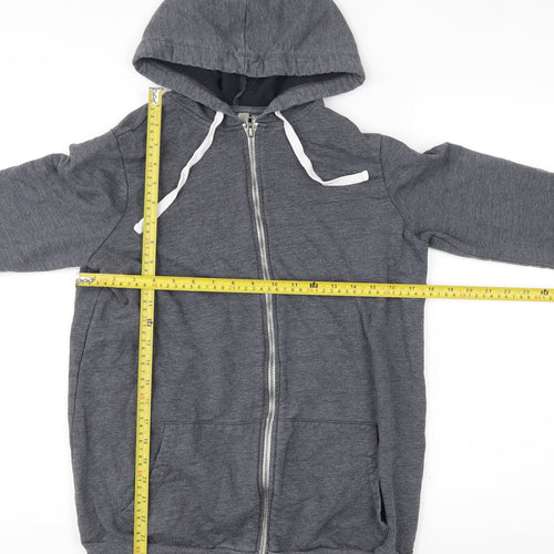 ASOS Women’s Grey Full Zip Hoodie Size 8 Regular Fit Casual