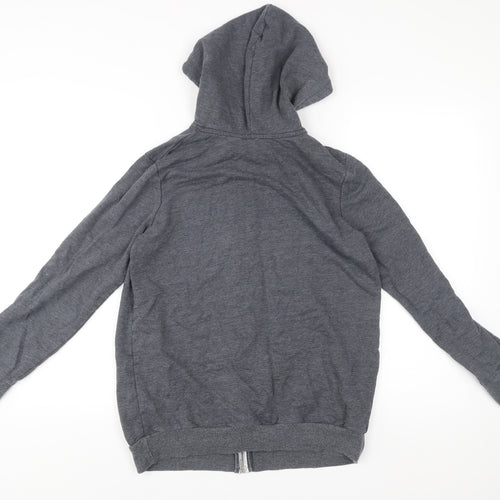 ASOS Women’s Grey Full Zip Hoodie Size 8 Regular Fit Casual