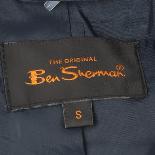 Ben Sherman Women Blue Striped Blazer Jacket Size S Smart Casual