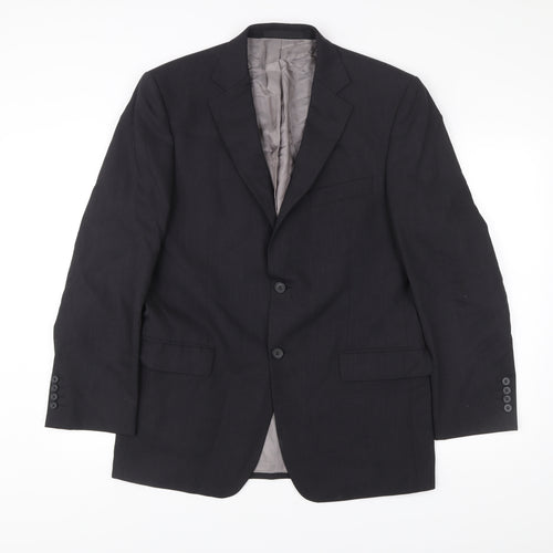 Marks and Spencer Mens Charcoal Grey Wool Suit Jacket 40in Chest Regular Fit