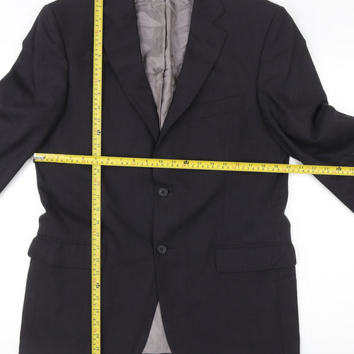 Marks and Spencer Mens Charcoal Grey Wool Suit Jacket 40in Chest Regular Fit