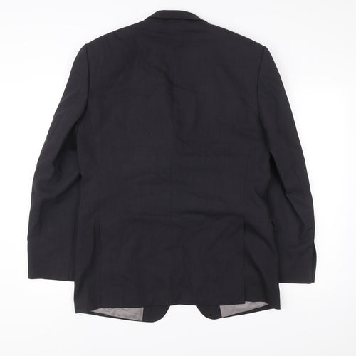 Marks and Spencer Mens Charcoal Grey Wool Suit Jacket 40in Chest Regular Fit