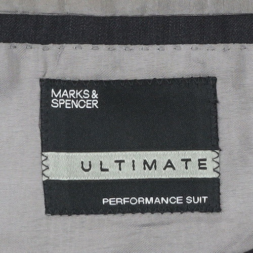 Marks and Spencer Mens Charcoal Grey Wool Suit Jacket 40in Chest Regular Fit