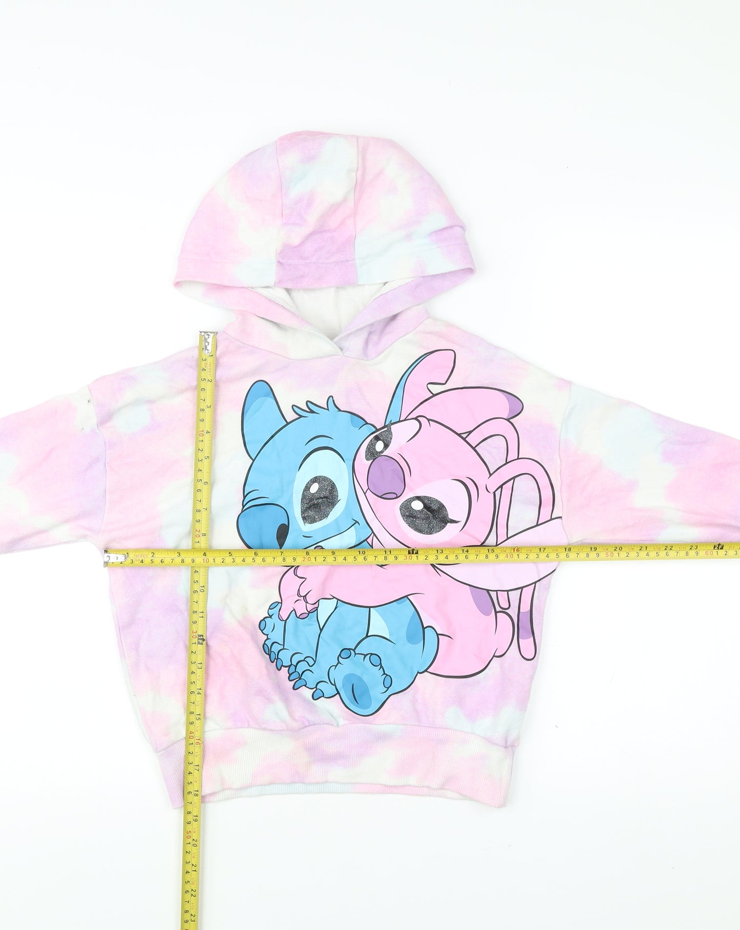 Disney Girls Multicoloured Tie-Dye Lilo & Stitch Pullover Hoodie 10-11Y