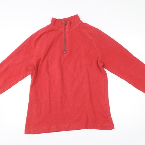 Gap Men’s Red 1/4 Zip Mock Neck Sweatshirt Size M Cotton
