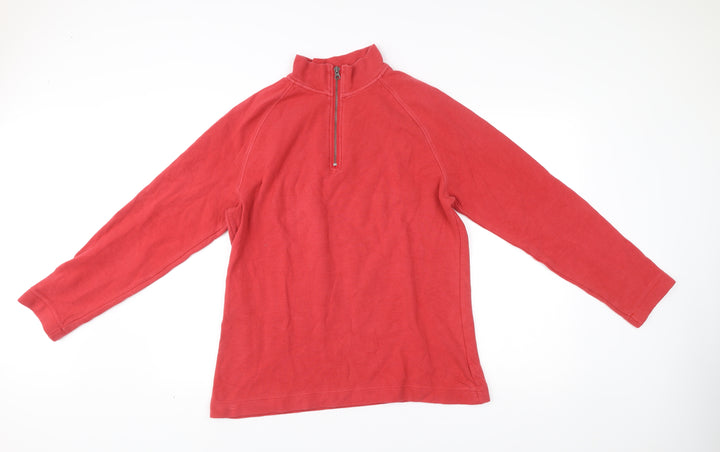 Gap Men’s Red 1/4 Zip Mock Neck Sweatshirt Size M Cotton