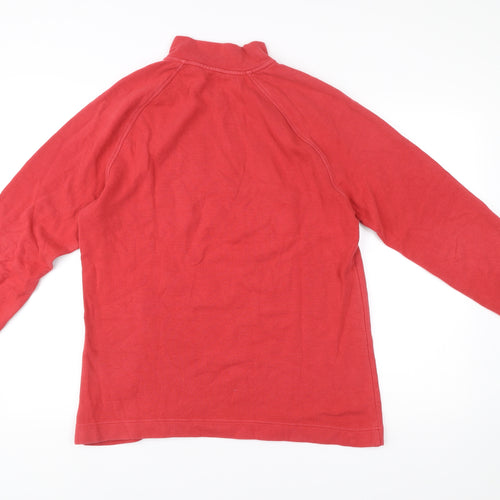 Gap Men’s Red 1/4 Zip Mock Neck Sweatshirt Size M Cotton