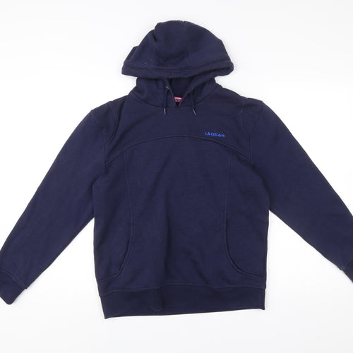 LA Gear Womens Navy Hoodie Size 10 Pullover Cotton Blend