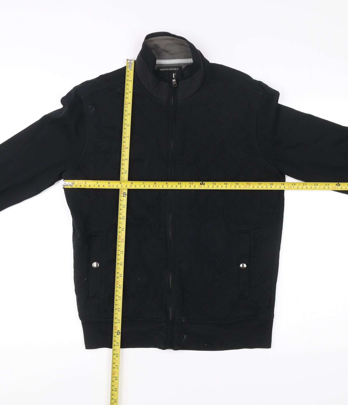 Banana Republic Men's Black Small Quilted Cotton Jacket