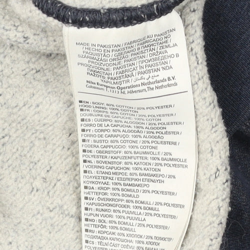 Nike Men's Blue Full Zip Hoodie Size M Cotton Blend Casual