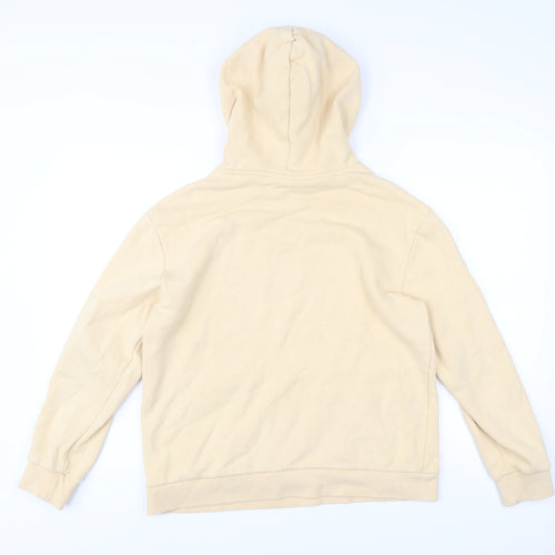 Fila Men’s Beige Pullover Hoodie Small Logo Hooded Sweatshirt