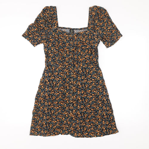 Urban Outfitters Women’s Multicoloured XS Floral Puff Sleeve A-Line Dress
