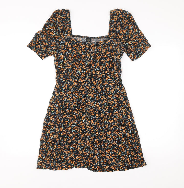 Urban Outfitters Women’s Multicoloured XS Floral Puff Sleeve A-Line Dress
