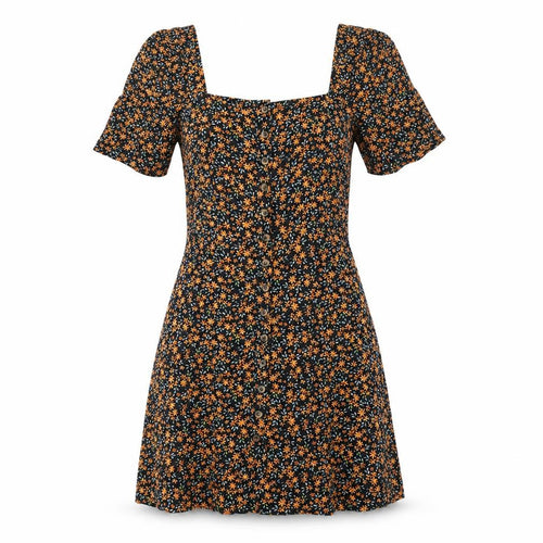 Urban Outfitters Women’s Multicoloured XS Floral Puff Sleeve A-Line Dress