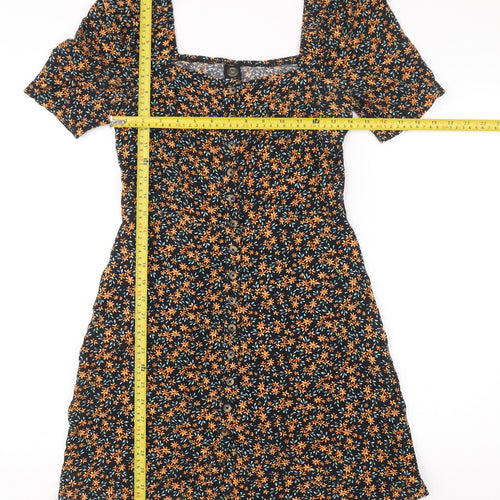 Urban Outfitters Women’s Multicoloured XS Floral Puff Sleeve A-Line Dress