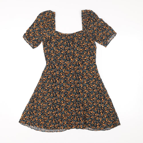 Urban Outfitters Women’s Multicoloured XS Floral Puff Sleeve A-Line Dress