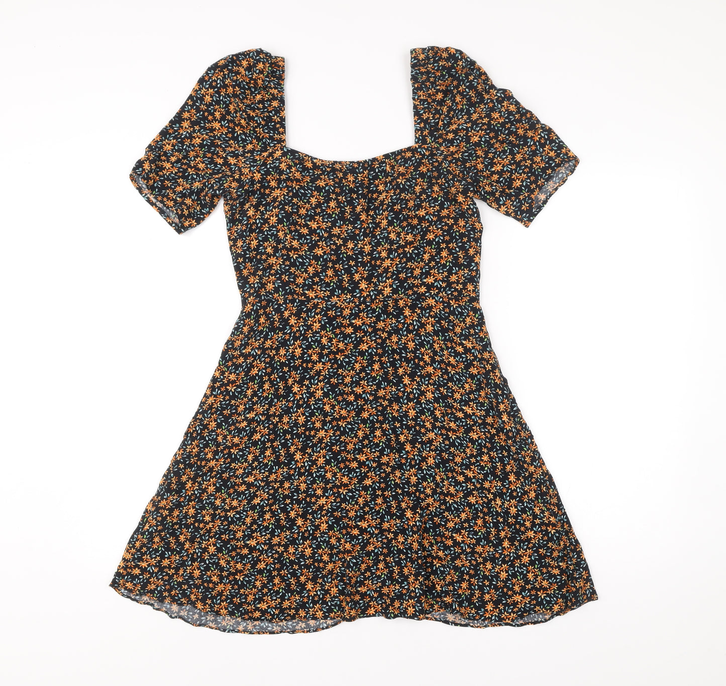 Urban Outfitters Women’s Multicoloured XS Floral Puff Sleeve A-Line Dress