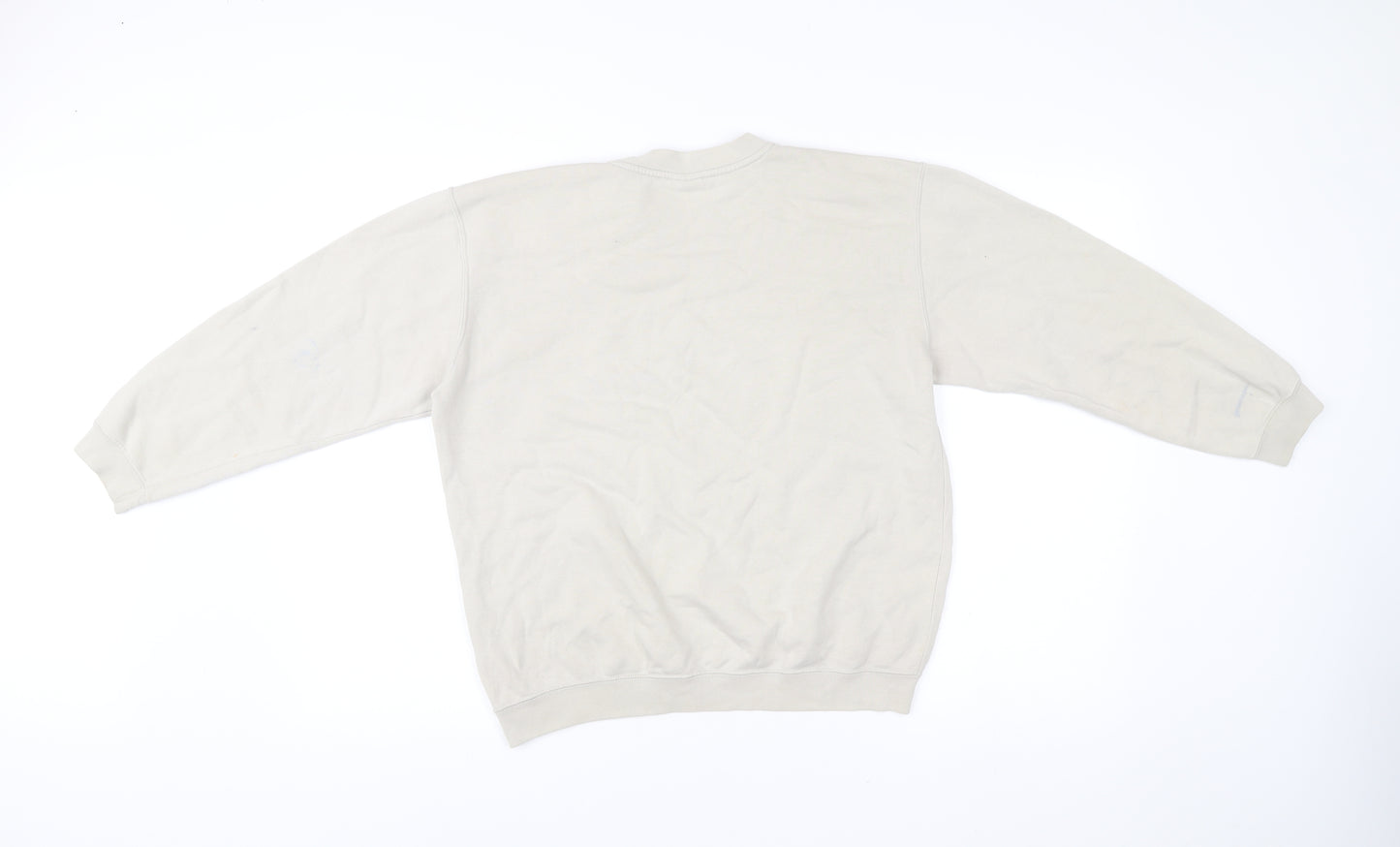 Reebok Boys Beige Pullover Sweatshirt 14 Years Logo Crew Neck Vintage