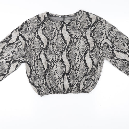 Zara Women’s Multicoloured Snake Print Pullover Sweatshirt Size S