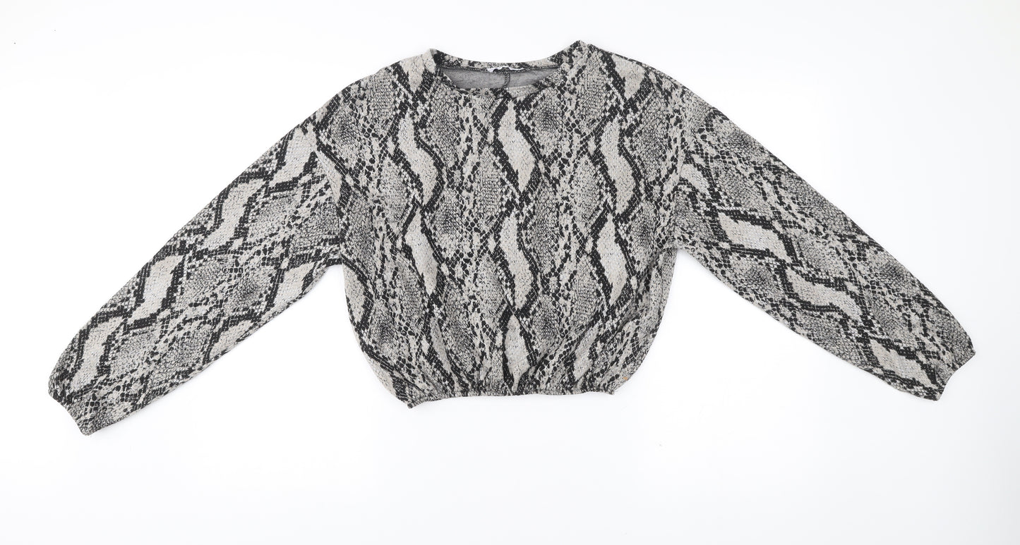 Zara Women’s Multicoloured Snake Print Pullover Sweatshirt Size S
