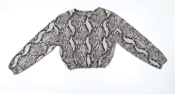 Zara Women’s Multicoloured Snake Print Pullover Sweatshirt Size S
