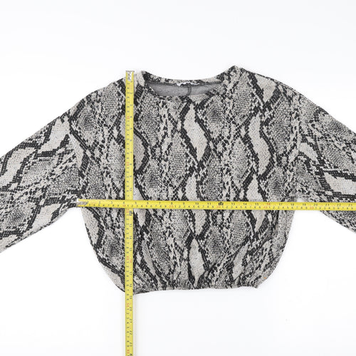 Zara Women’s Multicoloured Snake Print Pullover Sweatshirt Size S