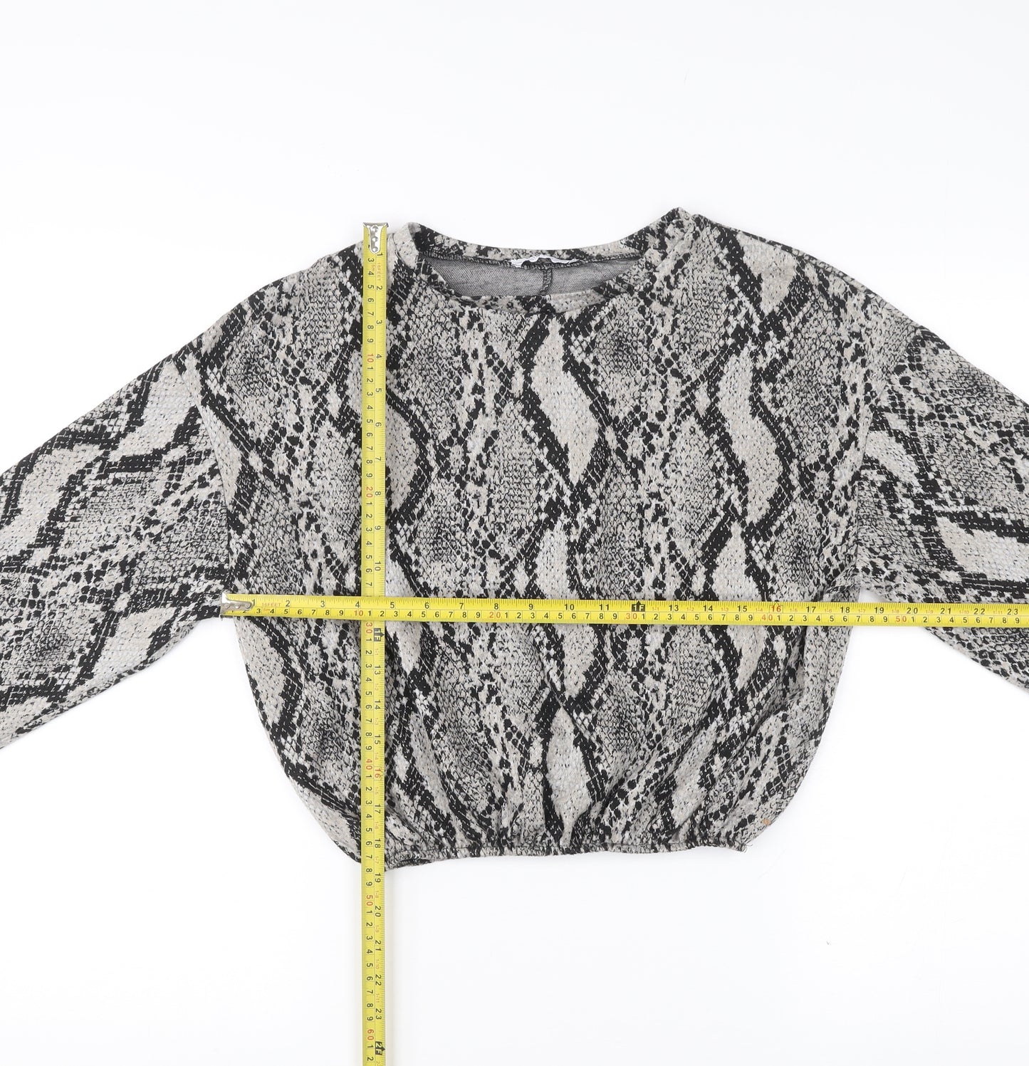 Zara Women’s Multicoloured Snake Print Pullover Sweatshirt Size S