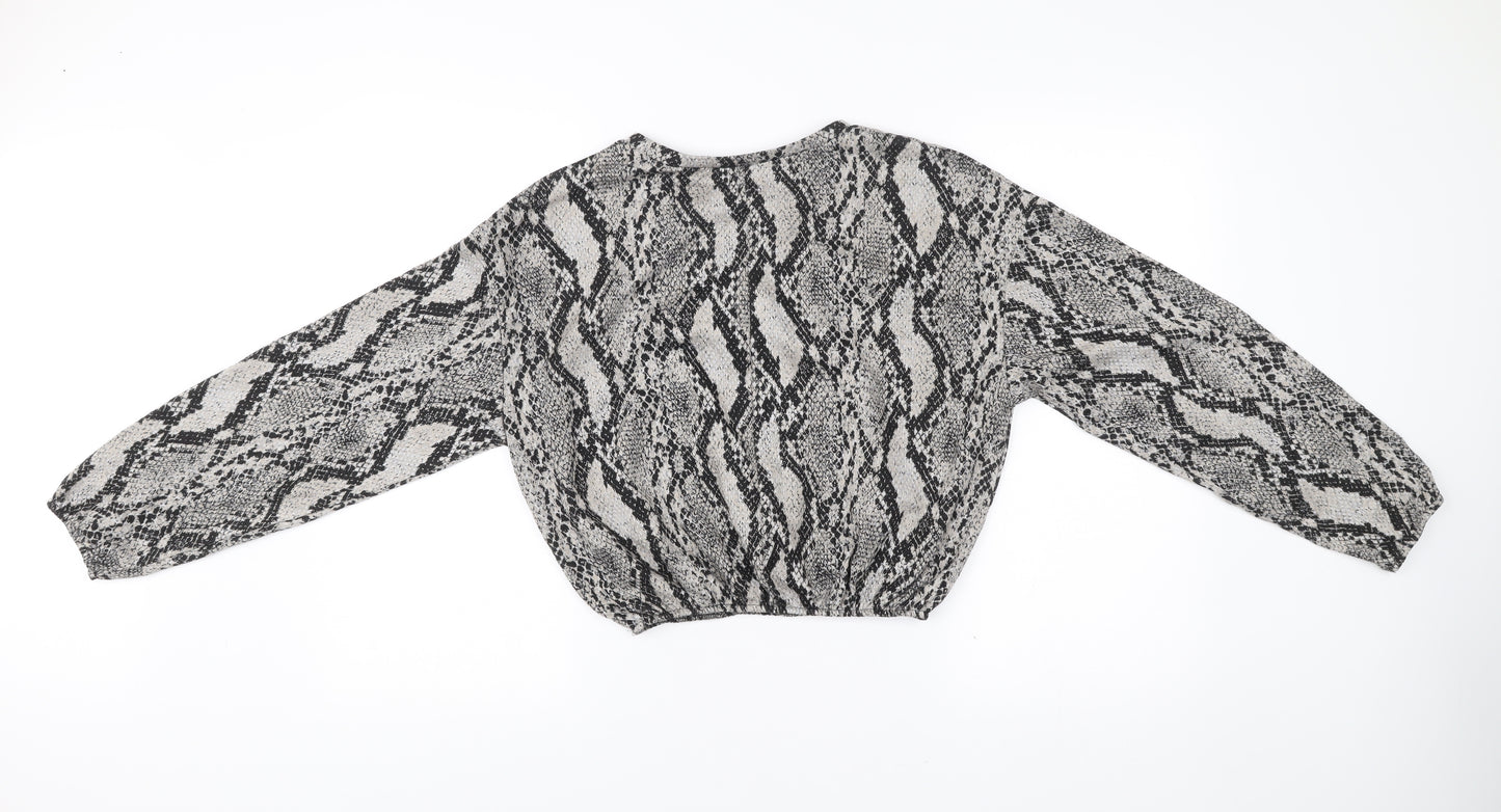 Zara Women’s Multicoloured Snake Print Pullover Sweatshirt Size S