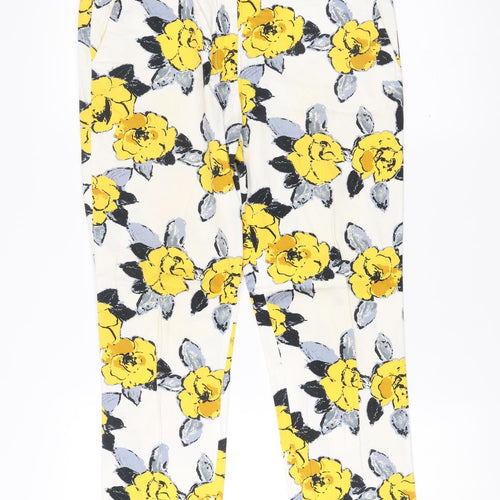 Zara Women’s Multicoloured Floral Slim Chino Trousers Size 10