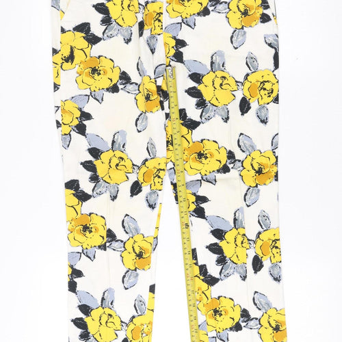 Zara Women’s Multicoloured Floral Slim Chino Trousers Size 10