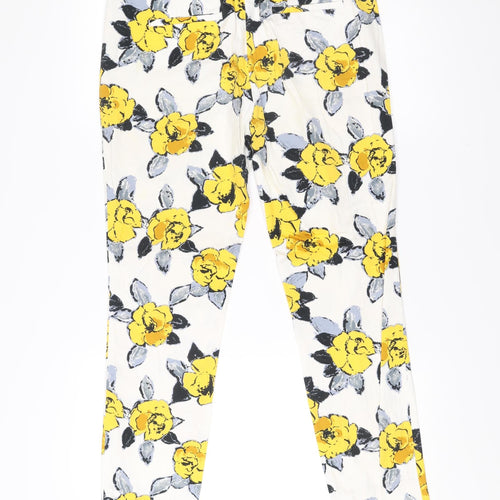 Zara Women’s Multicoloured Floral Slim Chino Trousers Size 10