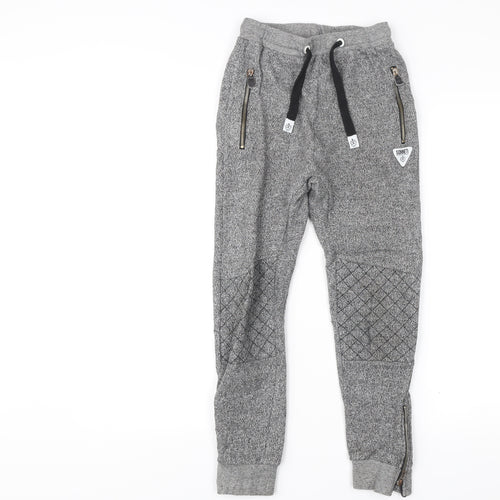 Sonneti Boys Grey Jogger Trousers 10-12 Years Cotton Blend Elastic Waist
