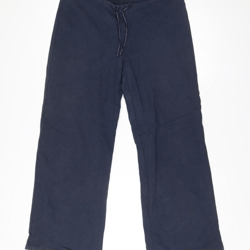 Vanessa Scott Women’s Blue Size 12 Regular Stretch Cotton Trousers