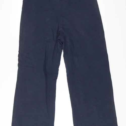 Vanessa Scott Women’s Blue Size 12 Regular Stretch Cotton Trousers