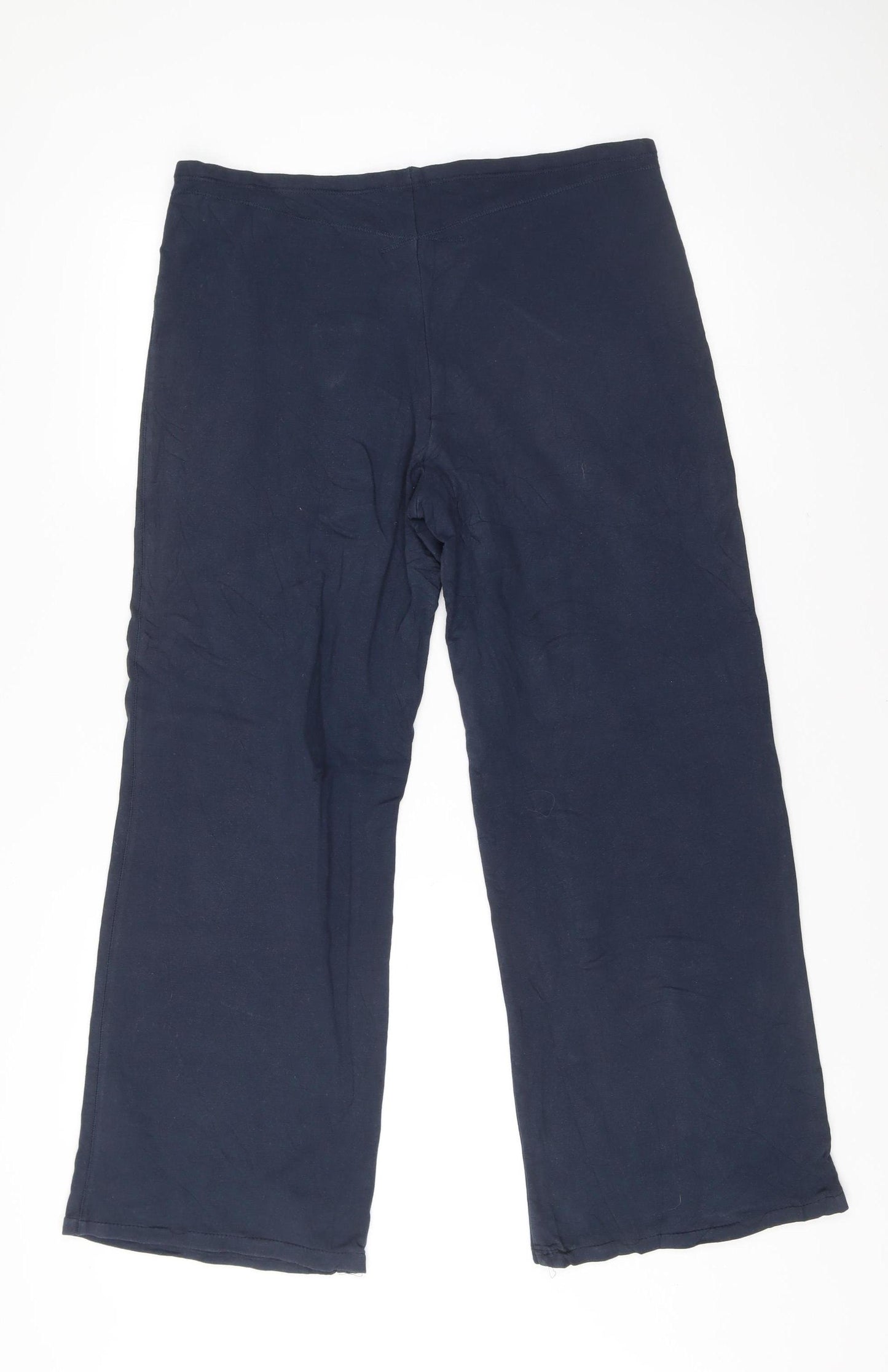 Vanessa Scott Women’s Blue Size 12 Regular Stretch Cotton Trousers