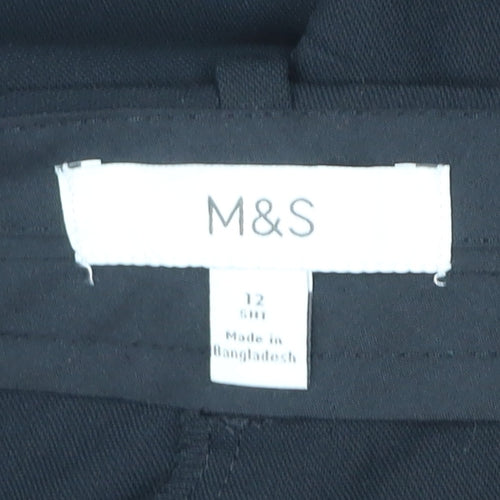 Marks and Spencer Womens Black Size 12 Slim Work Trousers