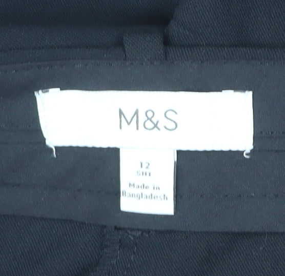 Marks and Spencer Womens Black Size 12 Slim Work Trousers