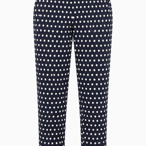 Banana Republic Women Blue Polka Dot Chino Trousers Size 10 Slim Fit